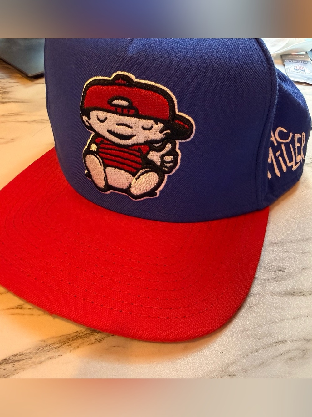 RARE Vintage Mac Miller "Most Dope" Snapback Hat Blue/Red